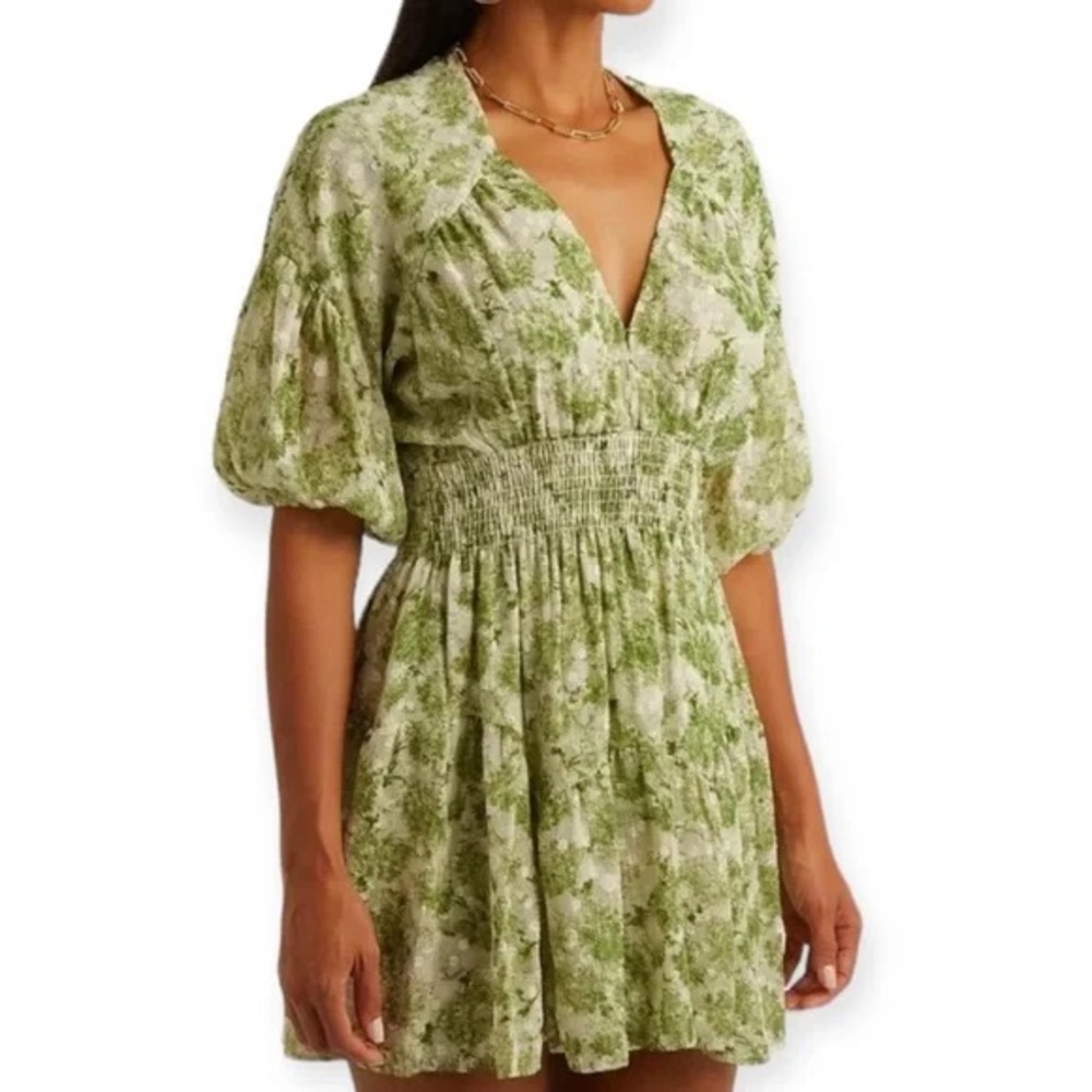 Misa Los Angeles Women's Seven Dress in Veranda Abstract Green